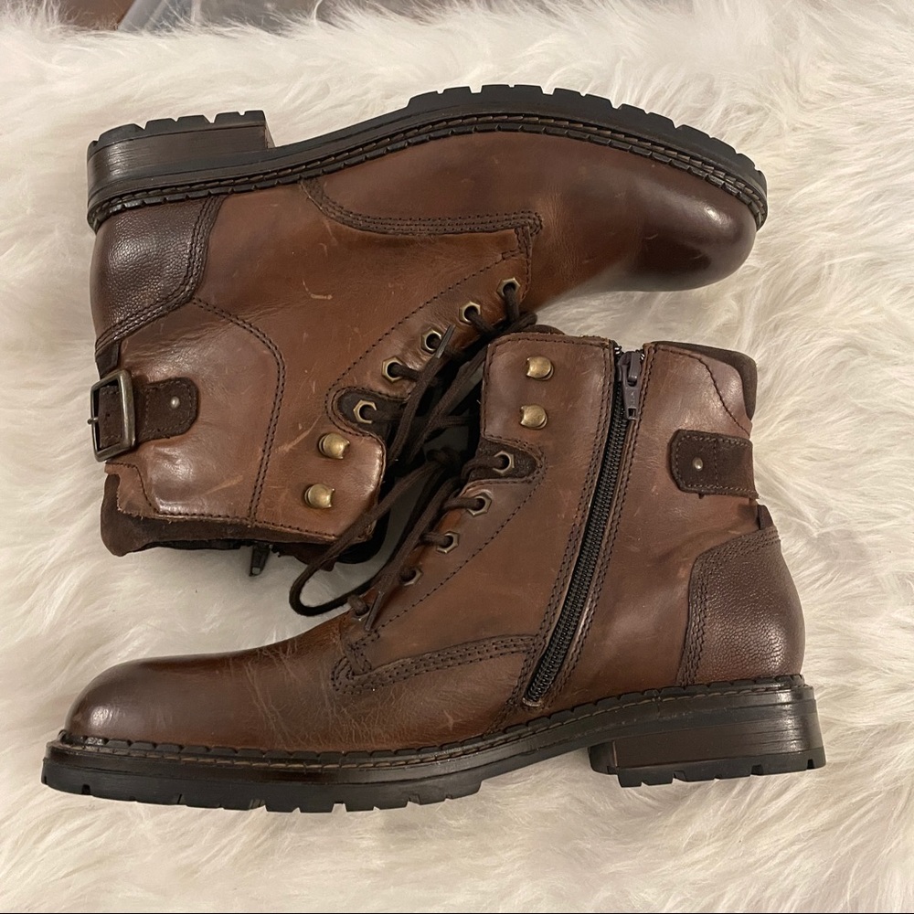 Alfani Syd Brown Leather Casual Boots - Picture 5 of 8